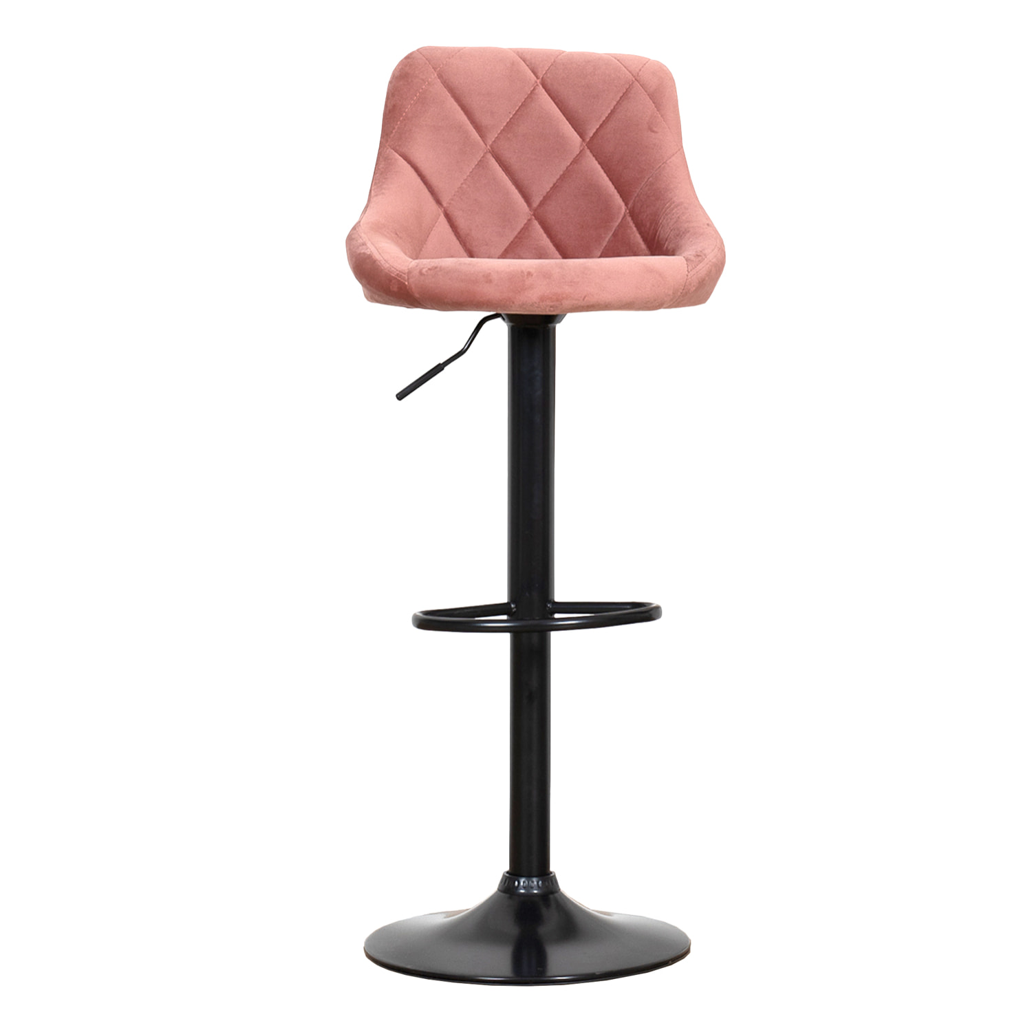 Tabouret de bar en velours rose ROBIN