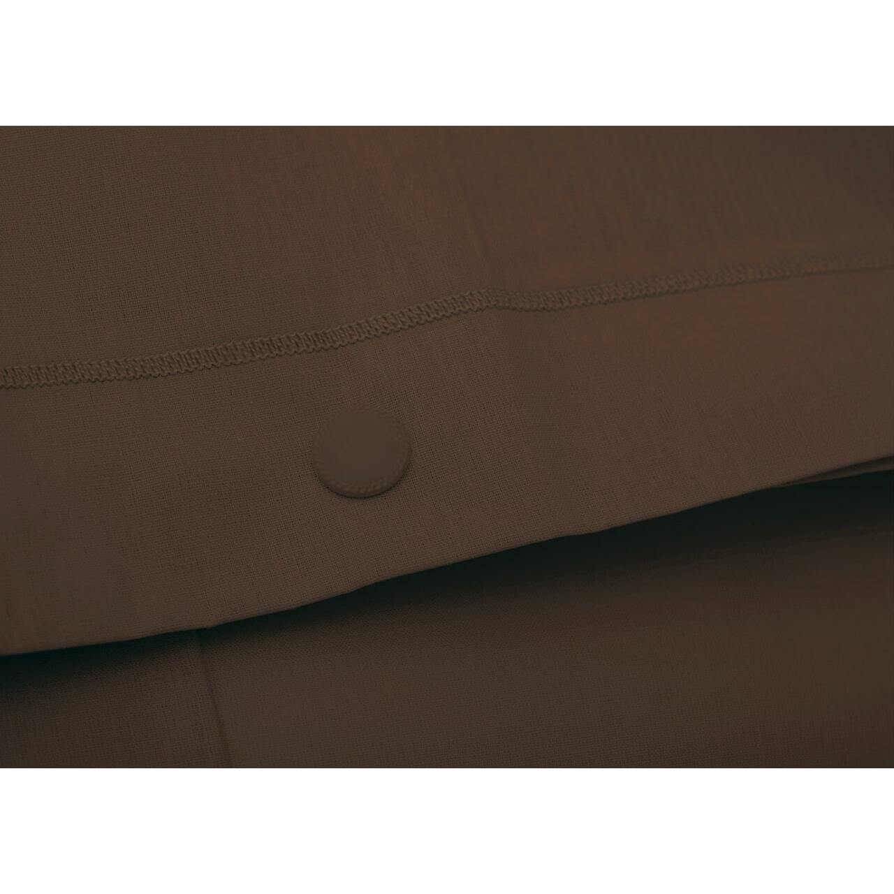 Completo Lenzuola 100% Cotone Tinta Unita Marrone