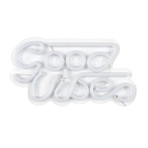Lampe Neon - HOME DECO FACTORY - Good Vibes - USB - Blanc