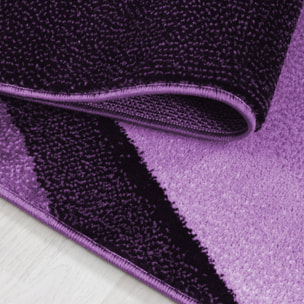PLUS - Tapis à poils courts vague violet - PLU8010LIL