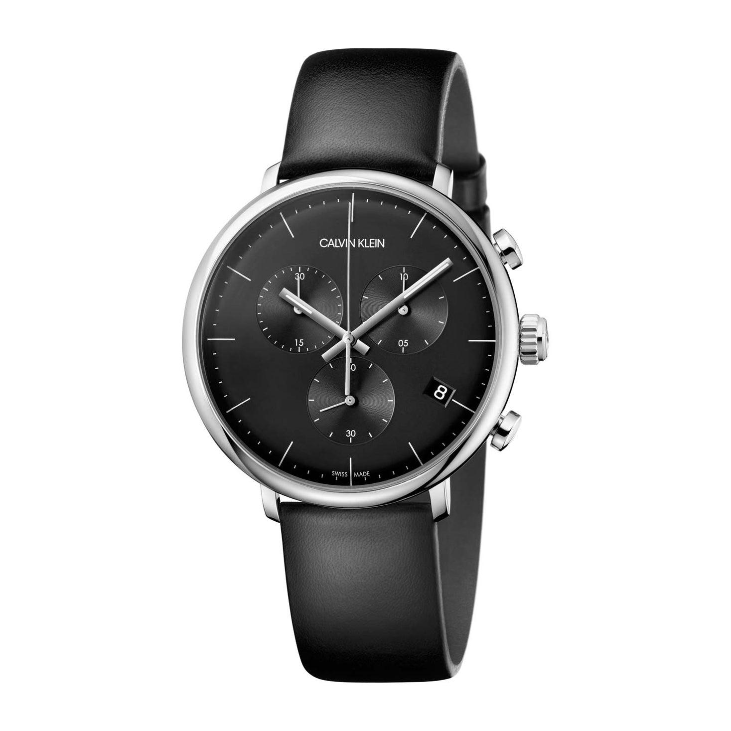 Orologio Calvin Klein HIGH NOON Vera Pelle Nero