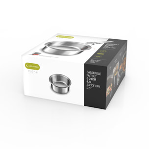 Ycône - Sauteuse 24cm inox revêtement Greblon C3