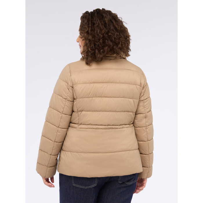 Fiorella Rubino - Piumino trapuntato con collo alto - Beige