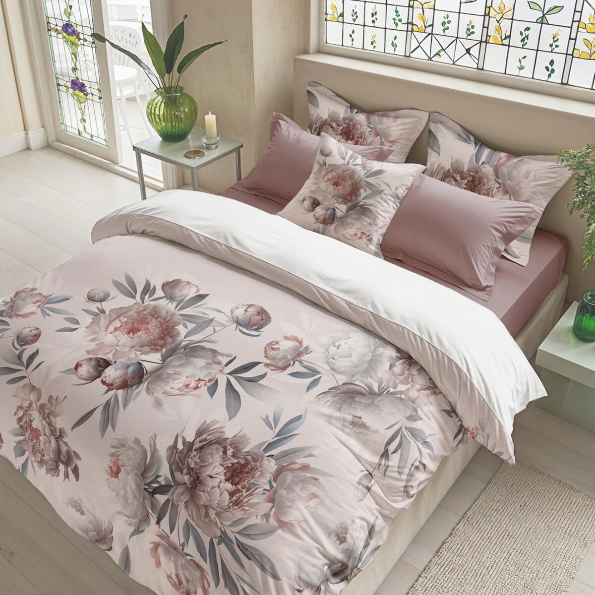 Housse de couette hanna rose