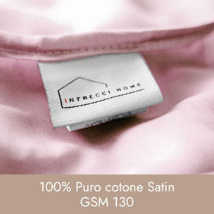Intrecci Home Lenzuola, Lenzuolo Sopra in Raso di Puro cotone Satin, Made in Italy, Morbidezza Suprema, Elegante e Confortevole, Tinta Unita