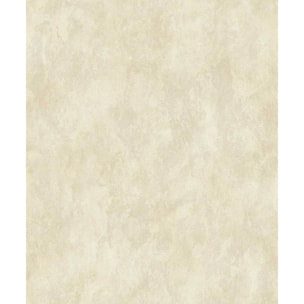 Papier peint uni effet enduit beige ivoire