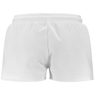 Kappa - Pantaloni Corti Donna Bianco - Logo Fefra