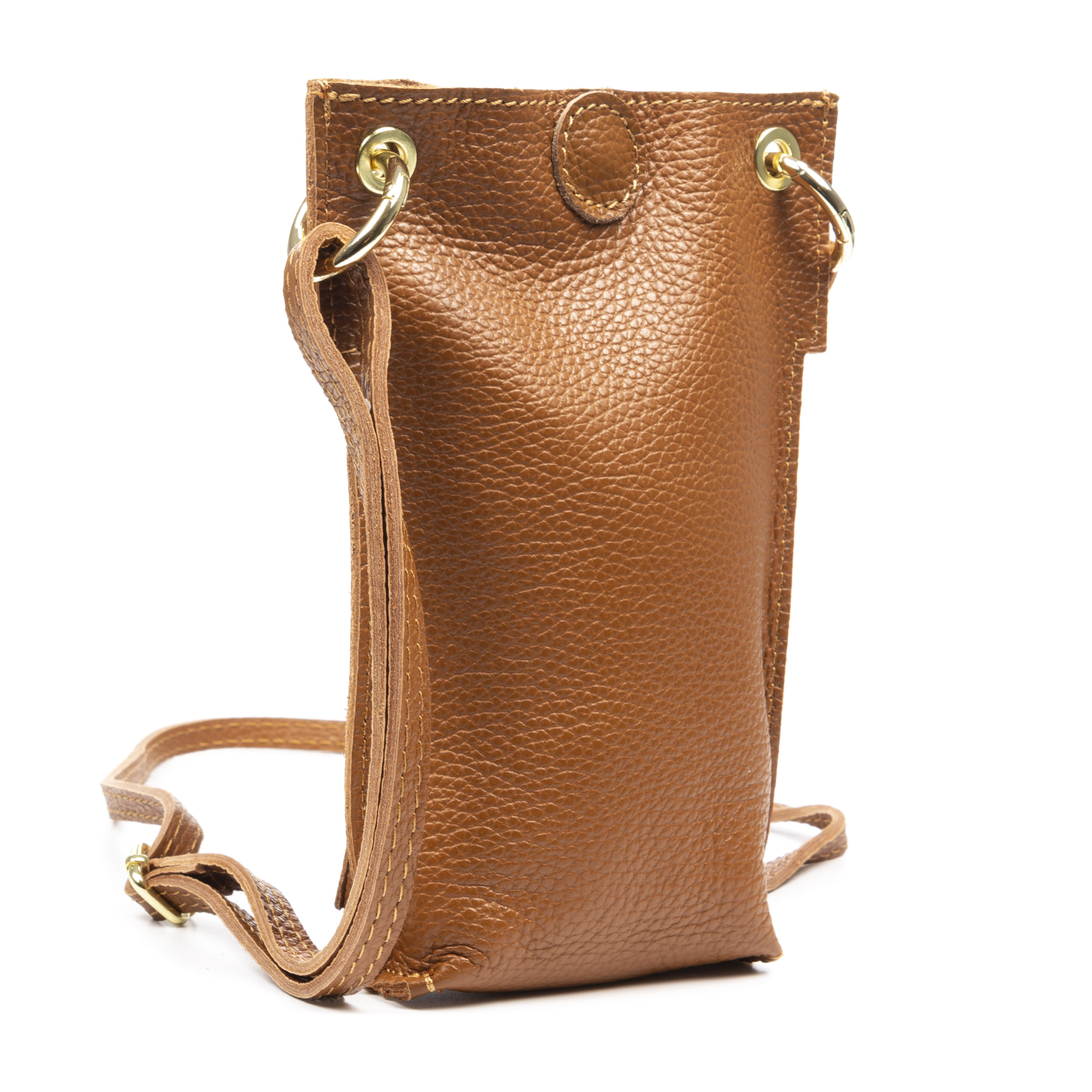 Aidone Borsa a tracolla da donna. Pelle autentica finitura dollaro.