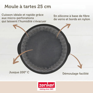 Moule à tartes 25 cm Zenker Silicone fibre de verre