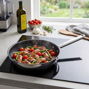Elysée - Poêle 24cm inox revêtement anti-adhérent