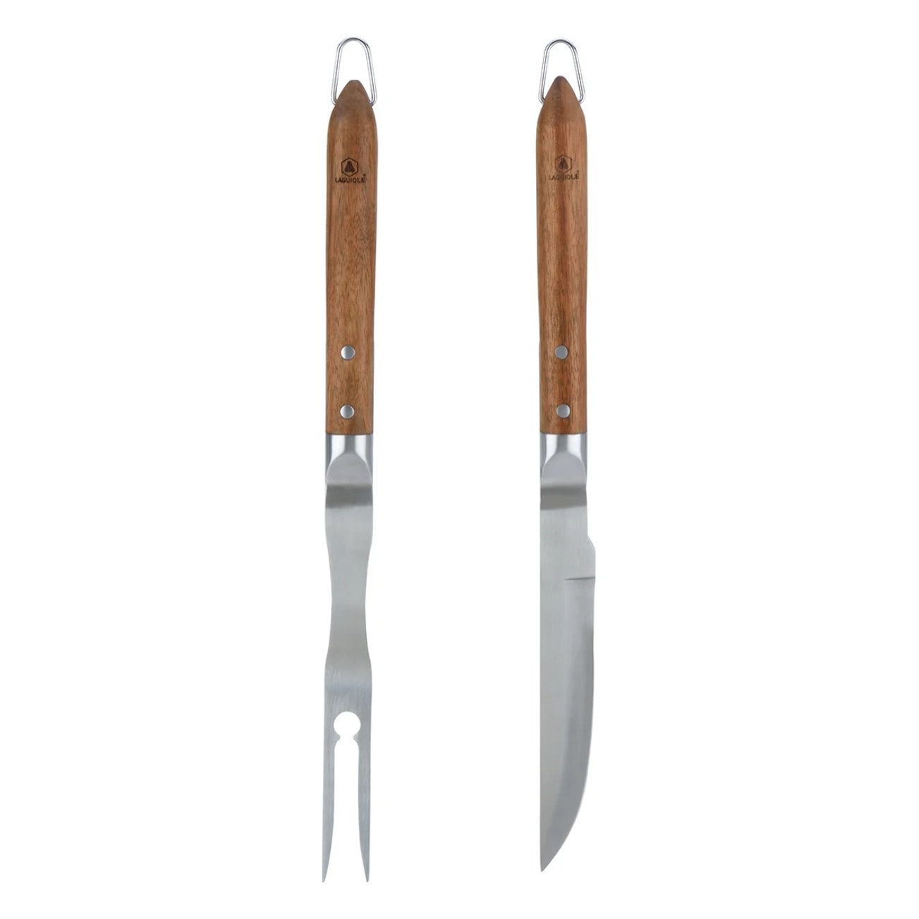 Set de 2 ustensiles pour barbecue : couteau et fourchette
