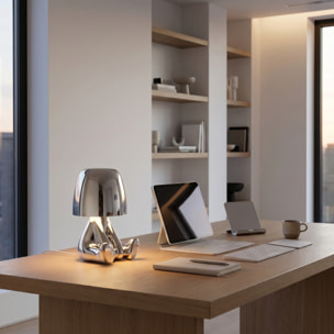 Lampada LED Sitting Kid in ABS - ARGENTO