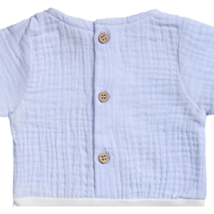 Body bebé manga corta bambula botones