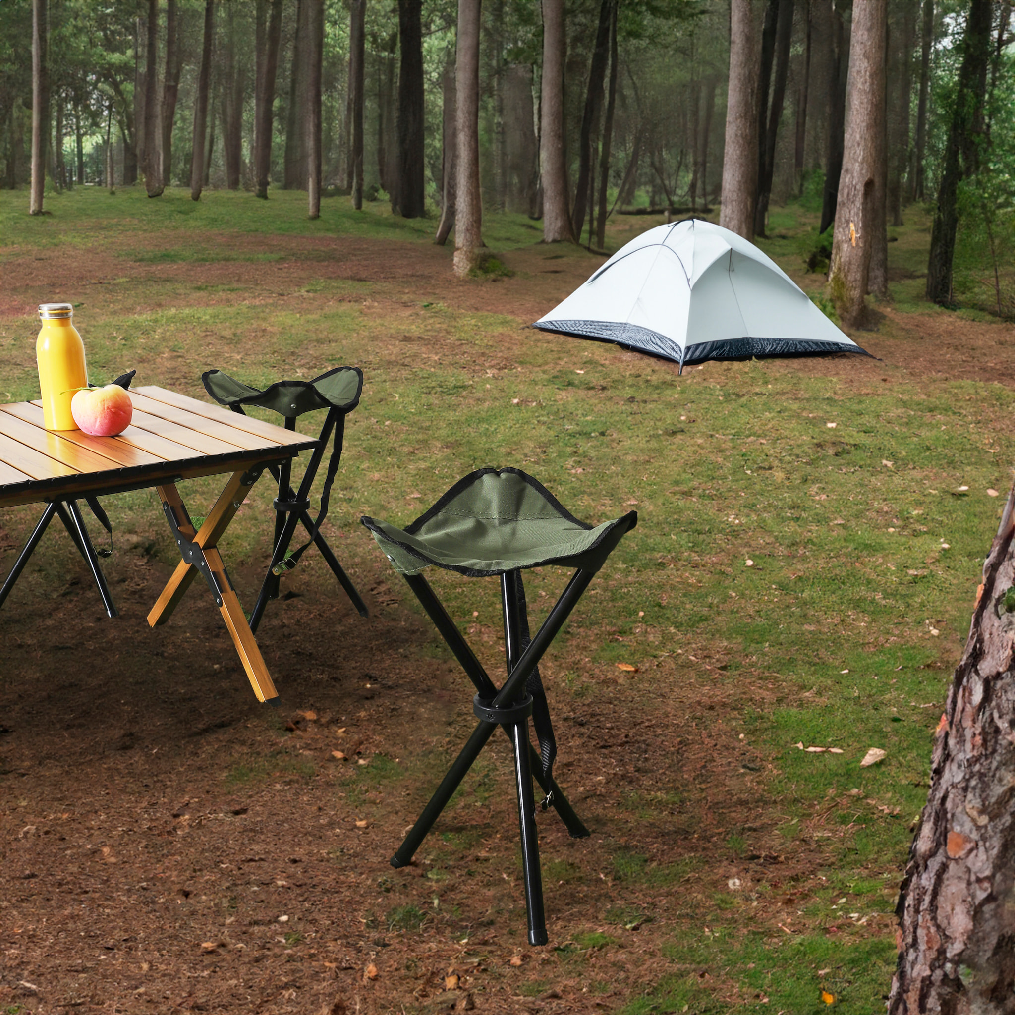 Tabouret Camping Kaki Gm