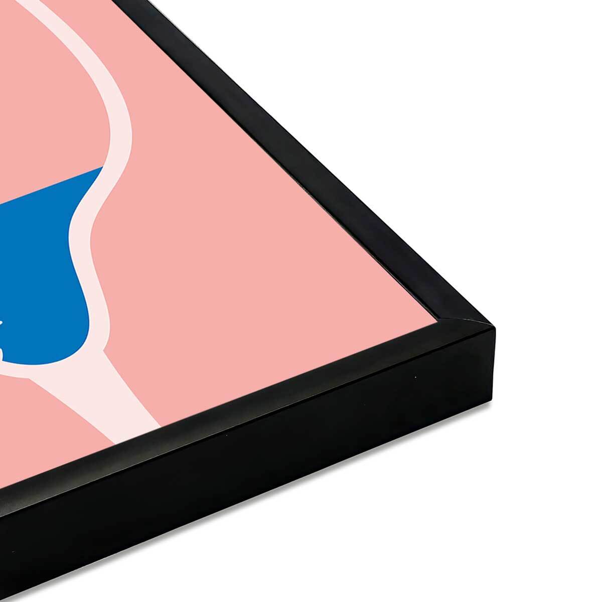 Affiche encadrée cocktail hello summer Affiche + cadre en métal - Noir