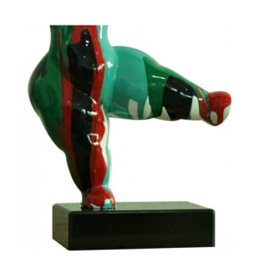 Statue femme danseuse multicolore en résine H33cm - GLORIA