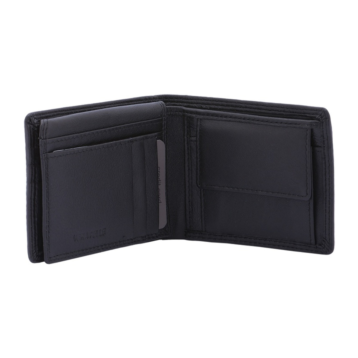 Portafoglio uomo in vera pelle - Modello False - Artigianale - 8.5 x 11.0 x 2.5 cm