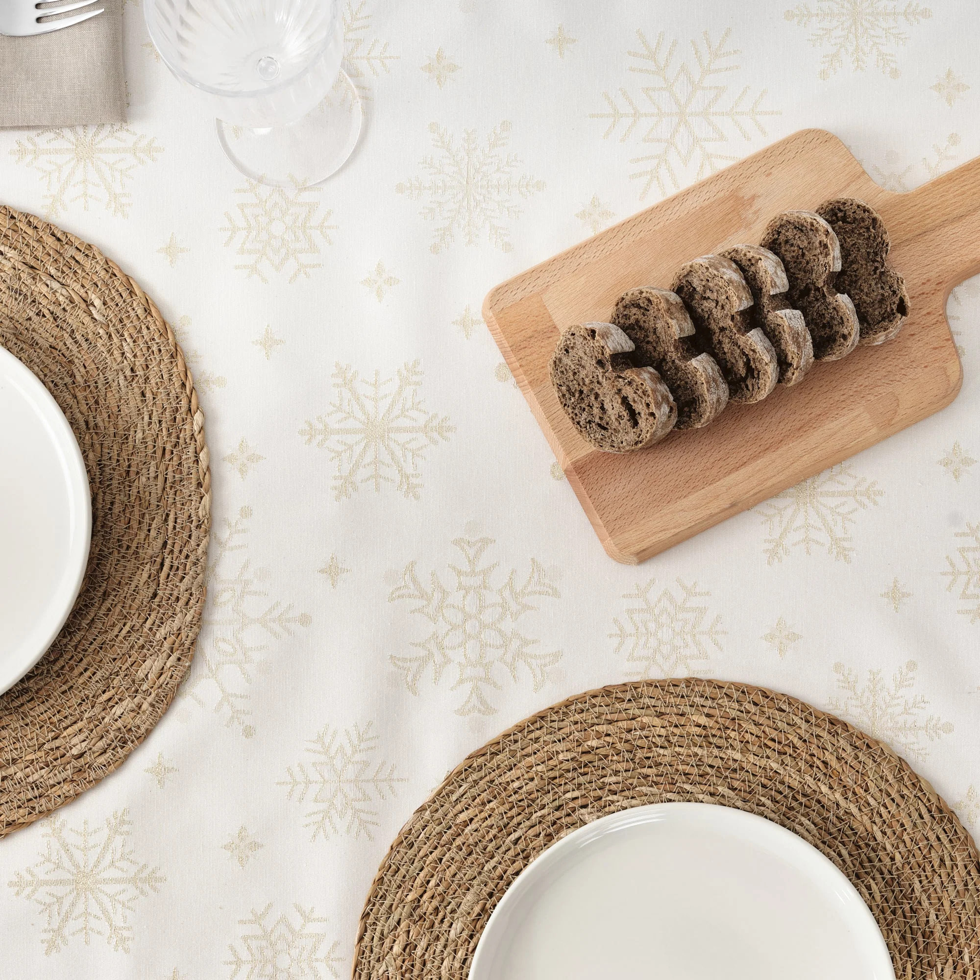 Nappe en tissu jacquard fil d'or PSC4821