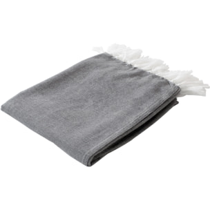 Couverture en jacquard - Gris Galet