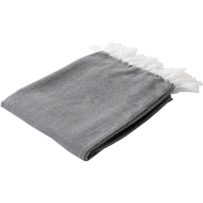 Couverture en jacquard - Gris Galet