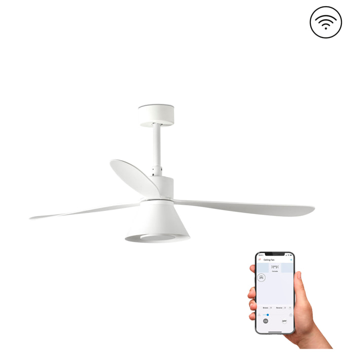 AMELIA L CONE LED Ventilateur de plafond blanc TUYA