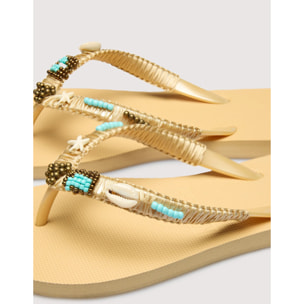 Chancla Dedo Beige- Bora Bora