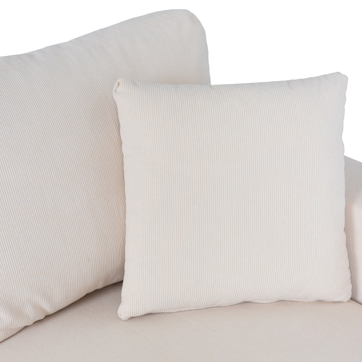 Canapé d'angle convertible CLARK 3 places en velours côtelé beige