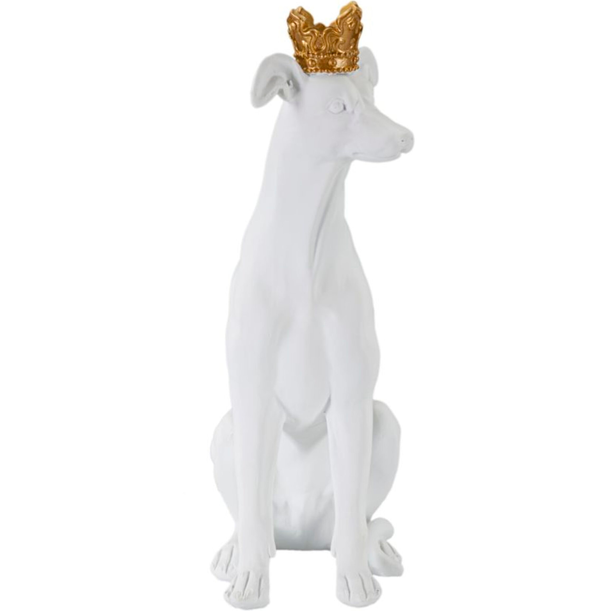 CANE C/CORONA BIANCO CM 20X12,5X33