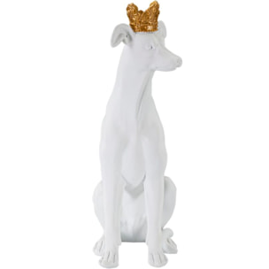 CANE C/CORONA BIANCO CM 20X12,5X33