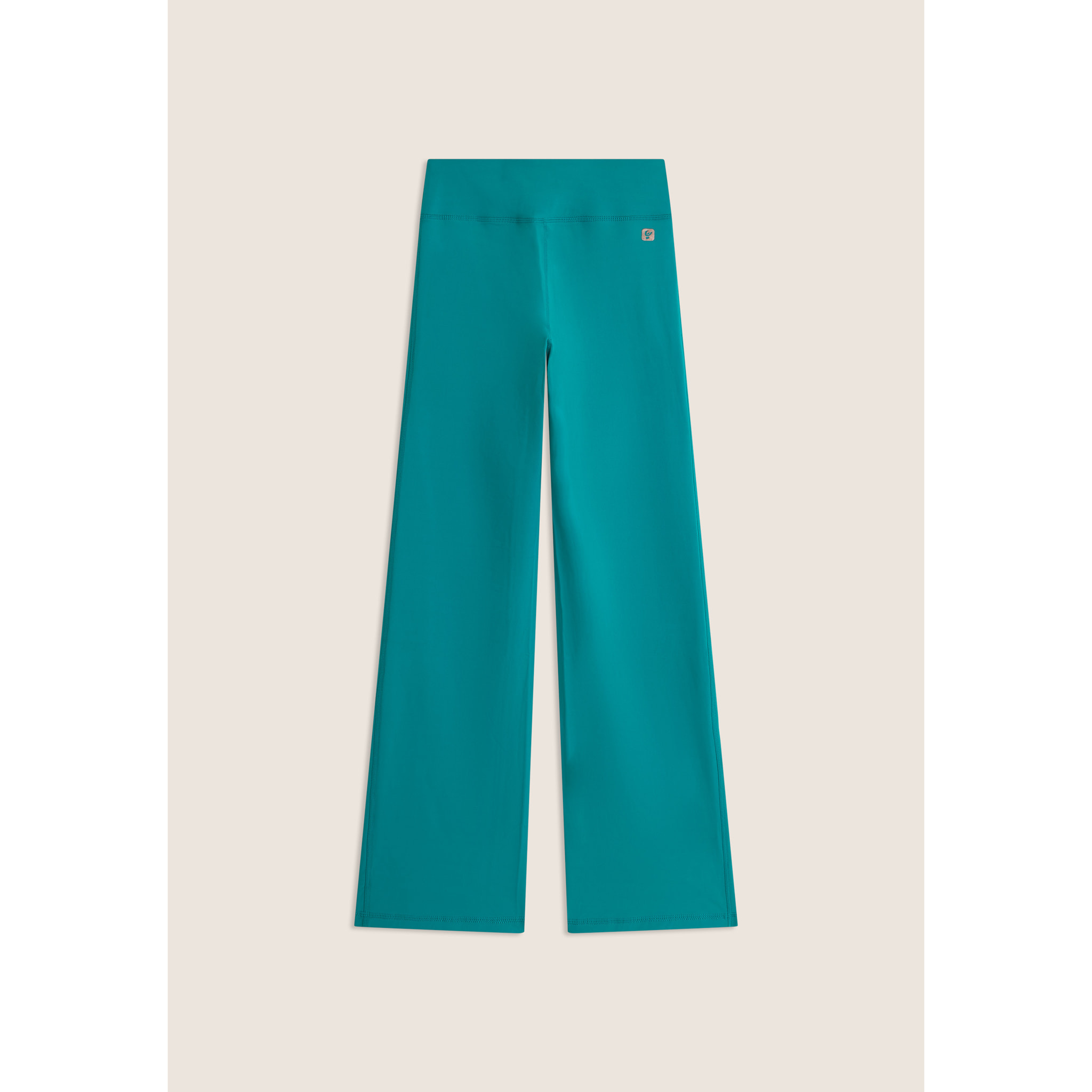 Leggings in tessuto quick dry vita alta con fondo a zampa