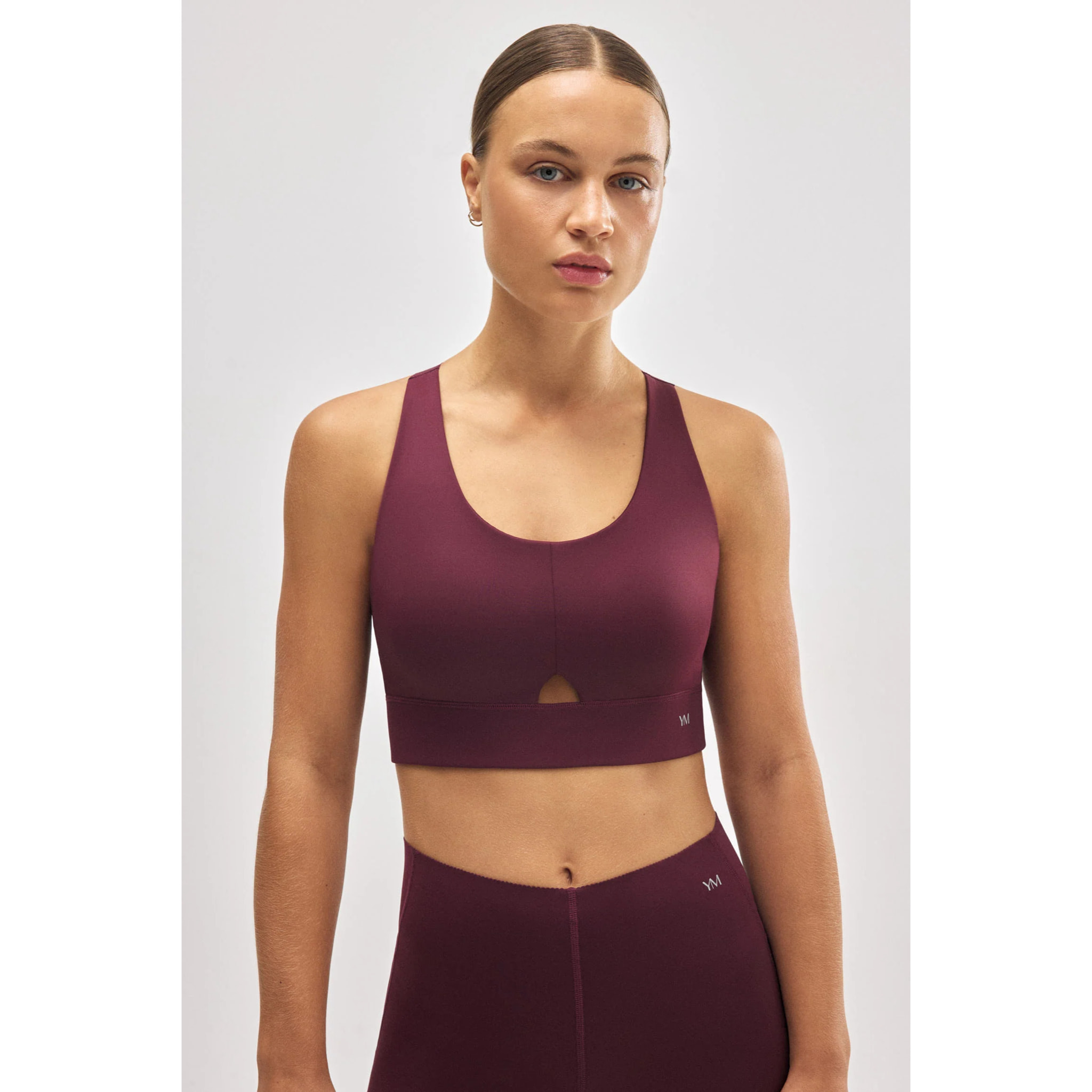 Reggiseno sportivo compressivo bordeaux
