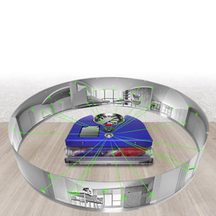 Robot aspirapolvere Dyson 360 Vis™ Nav (Blu/Nichel)