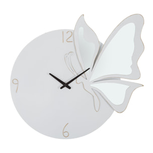 OROLOGIO DA PARETE GLAM FARFALLA CHARME1921 BIANCO