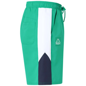 Kappa - Pantaloni Corti Uomo Verde - Logo Gaggio
