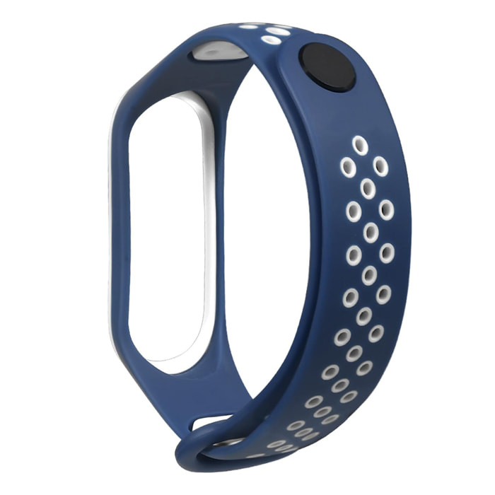 DAM Correa deportiva de silicona Compatible con Xiaomi Band 25x1x2 Cm. Color: Azul