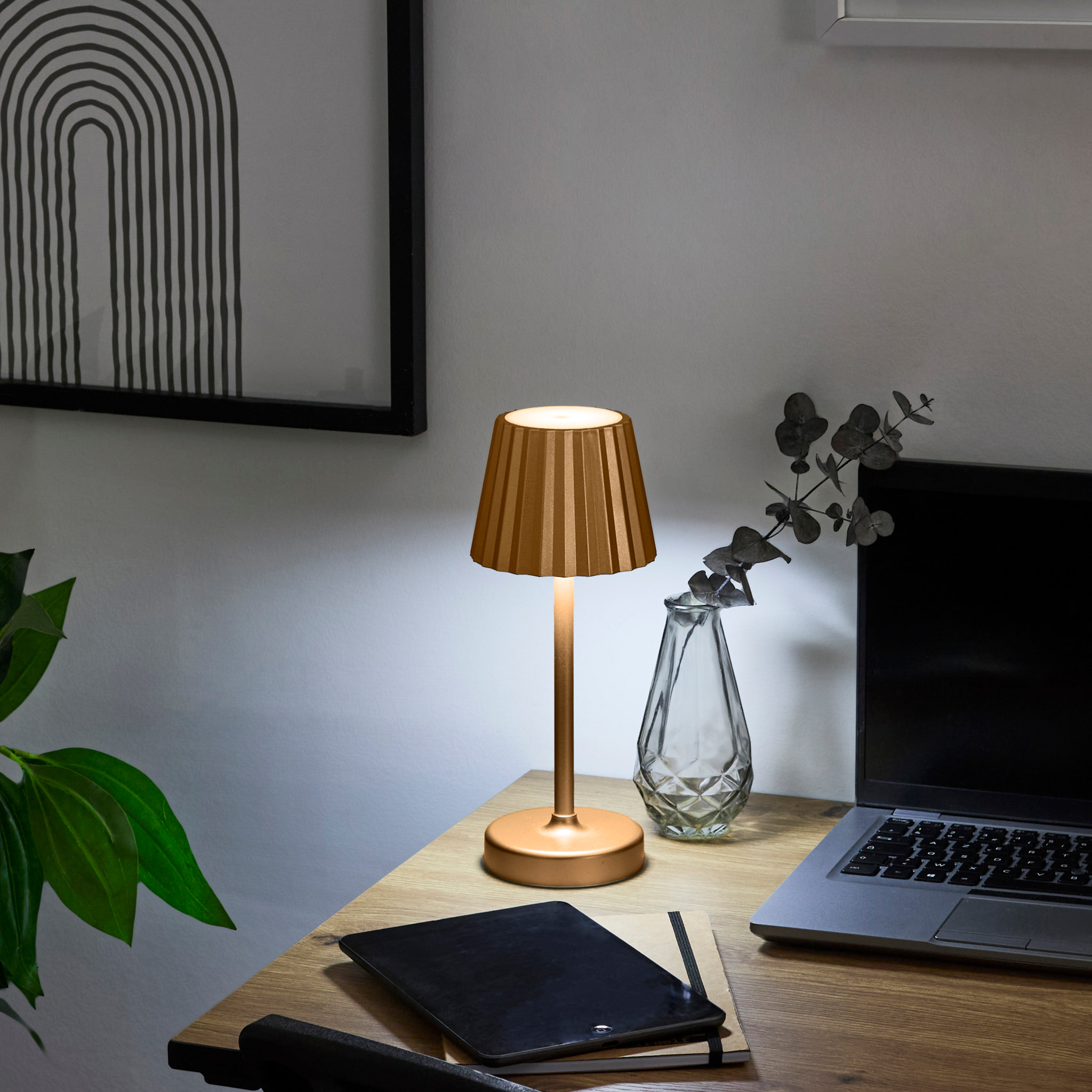 Lampe de Table - HOME DECO FACTORY - Tactile - Moderne - Or