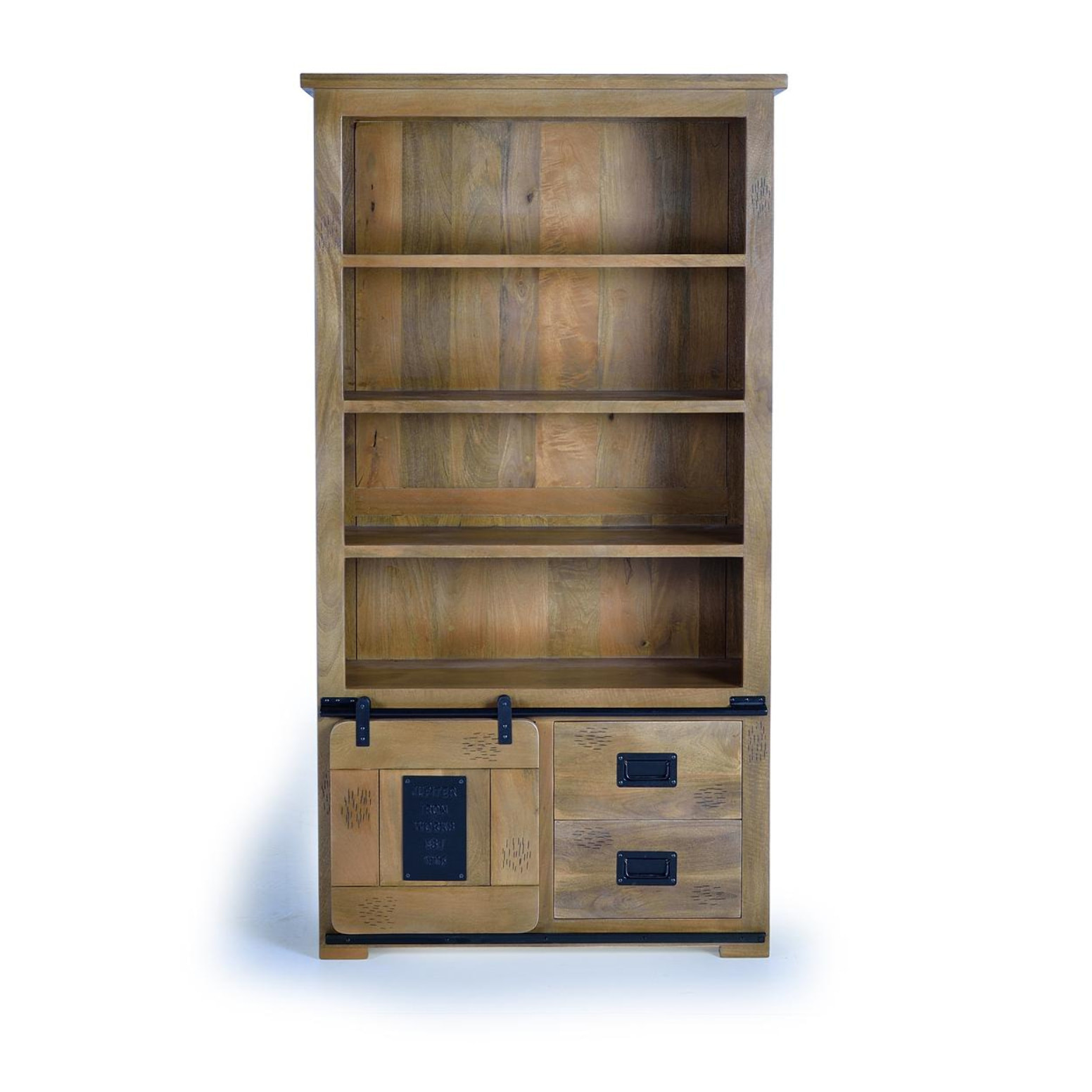 Librería de Madera de Mango 100 Cm Estilo Industrial