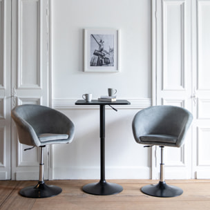 Table de bar carrée noire LUKE