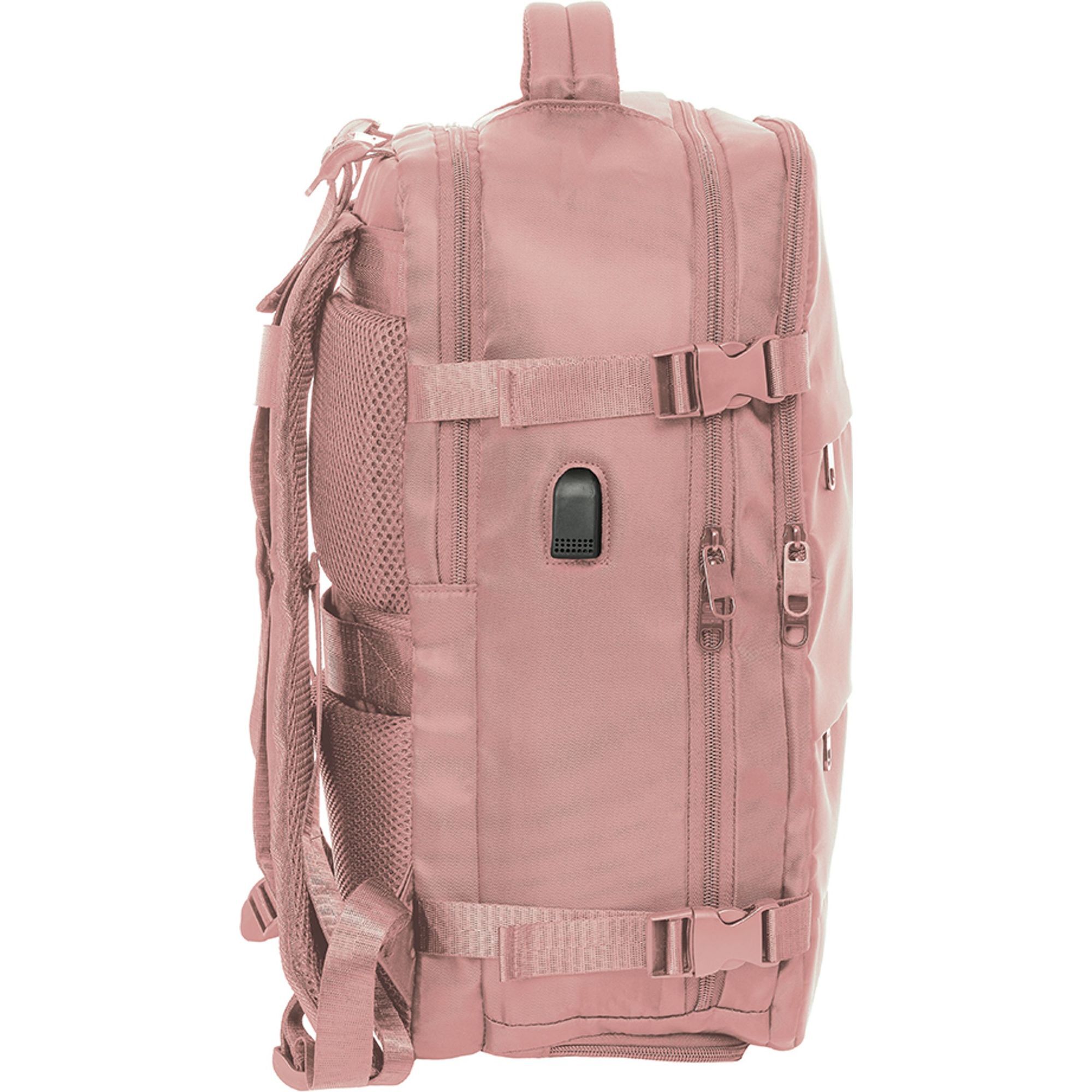 Mochila viaje cabina portatil 15,6 safta "rosa"