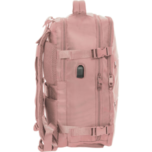 Mochila viaje cabina portatil 15,6 safta "rosa"