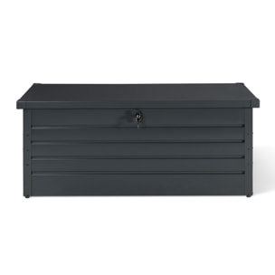 Coffre de jardin métal gris 600L