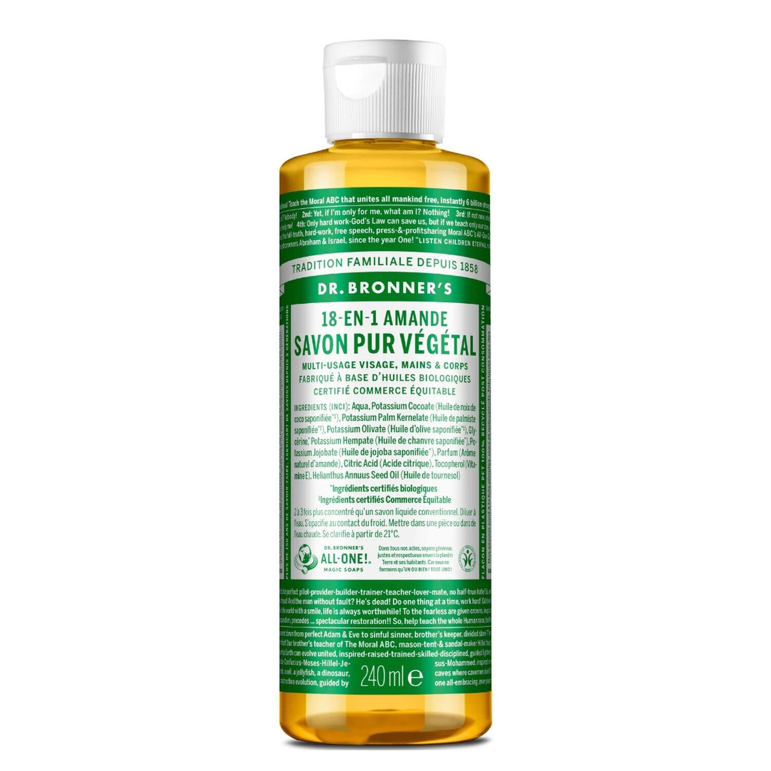 Amande - Savon de Castille Liquide Naturel 18-en-1