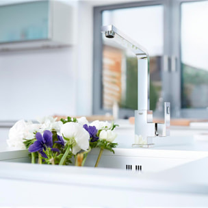 Mitigeur monocommande évier cuisine Eurocube bec haut