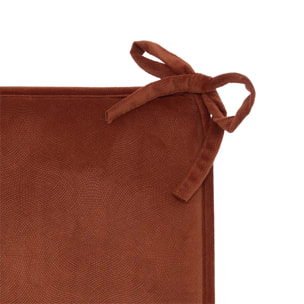 Galette de chaise Lilou terracotta 38x38cm