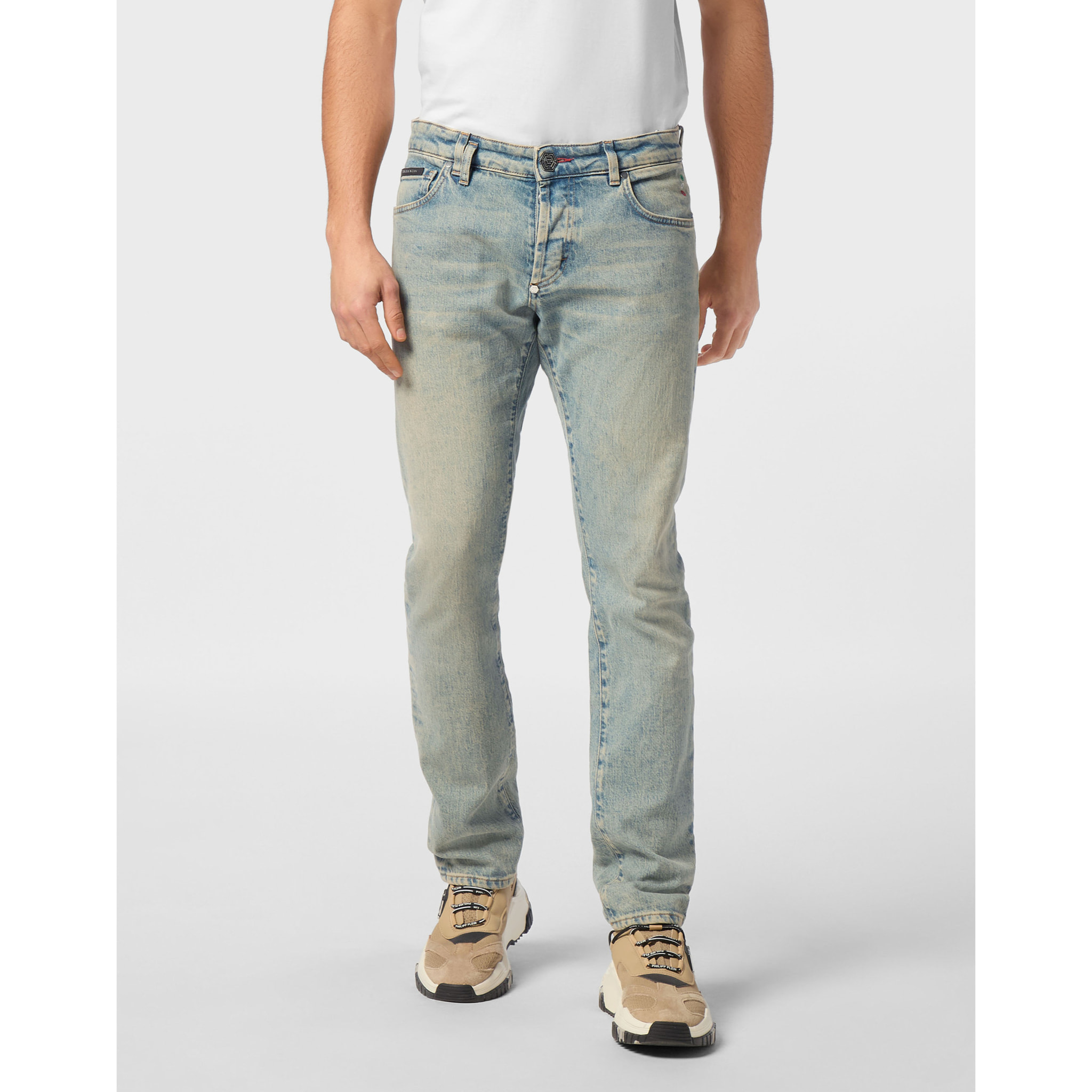 PHILIPP PLEIN Vaqueros de corte recto SIGNATURE