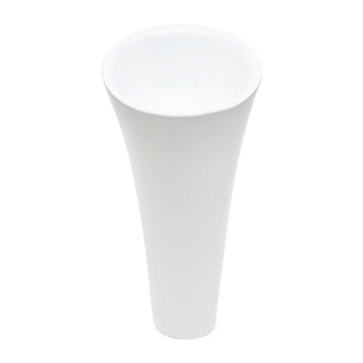 Vasque à poser en îlot SAT Fusion, 95 x 42,5 x 42,5 cm, 37 kg, en céramique blanche brillante (SATFUS9543)