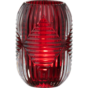 J-Line photophore Haut Lignes - verre - rouge