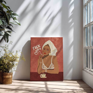 Tableau cuisine humour F*** You Toile imprimée