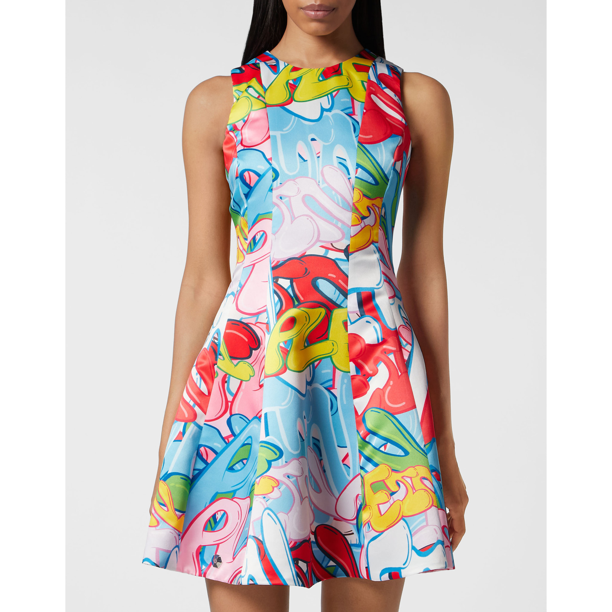 PHILIPP PLEIN Short Dress BOMBING GRAFFITI