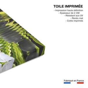 Tableau deco ambiance zen et fleur de lotus - 80x50 cm Toile imprimée
